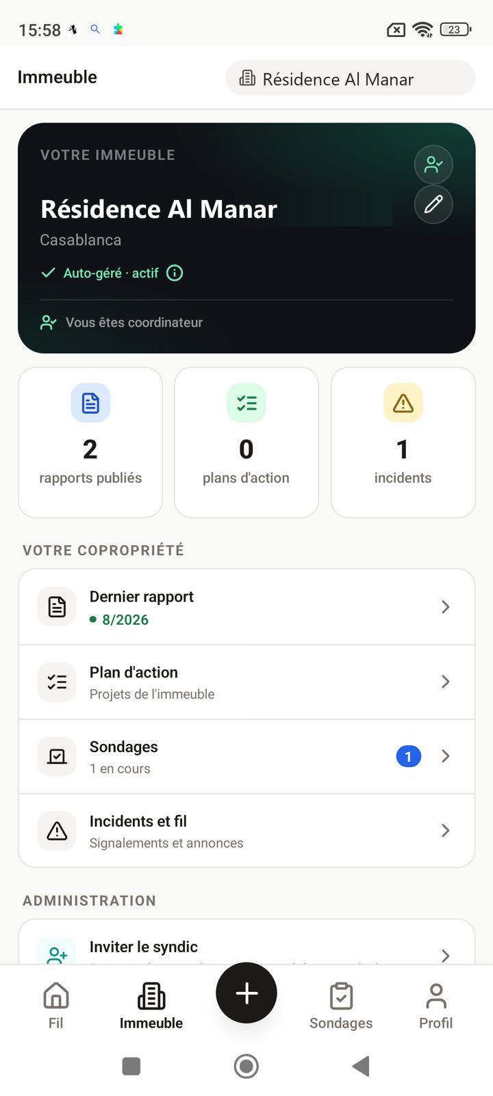 Hub immeuble côté coordinateur