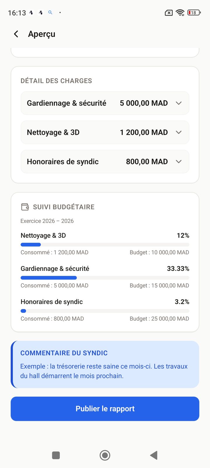 Aperçu du rapport avant publication